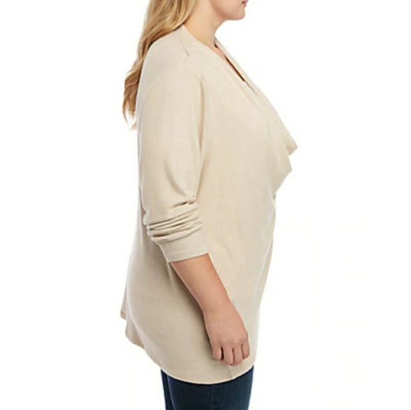 Plus Size Dreamsoft Waffle Wrap Sweater - Picture 3 of 4